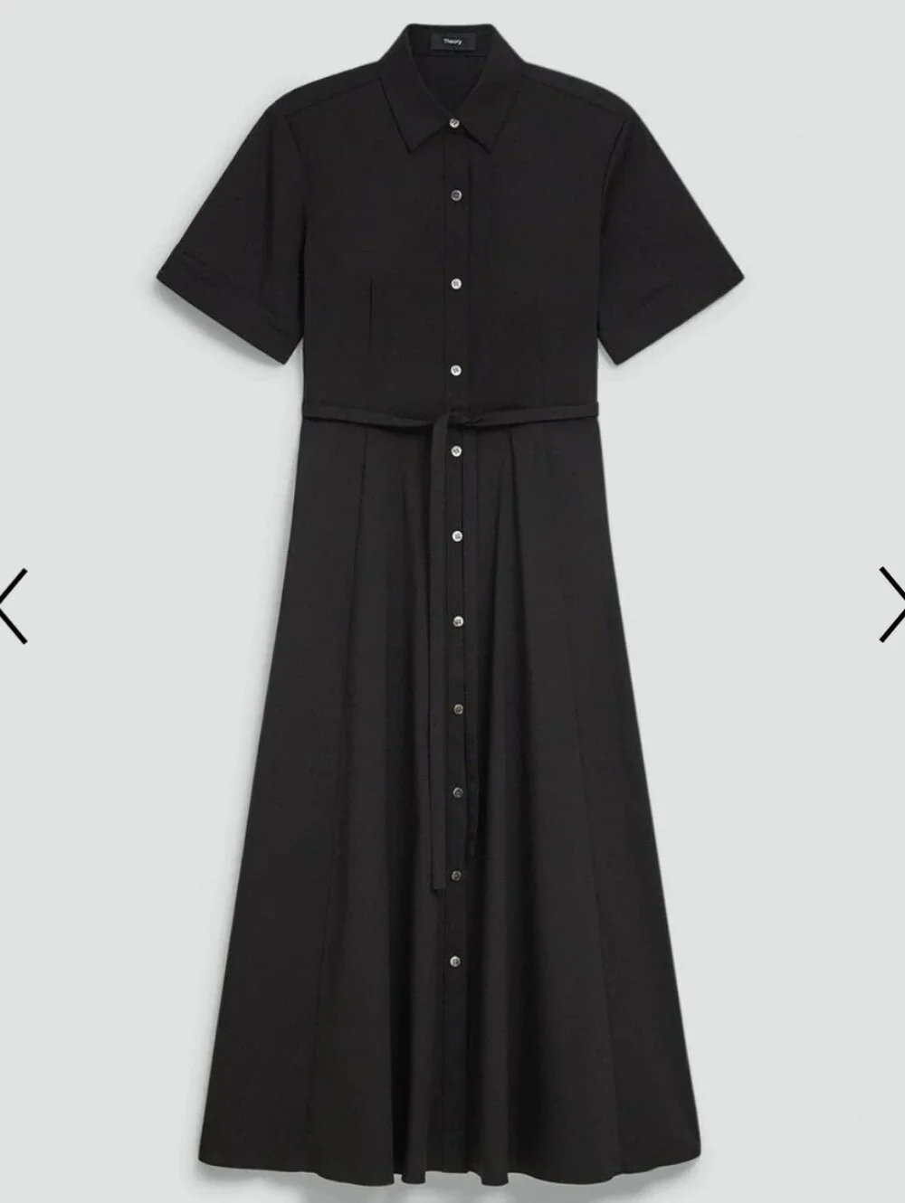 Theory NWTs Belted Shirt Dress in Good Poplin